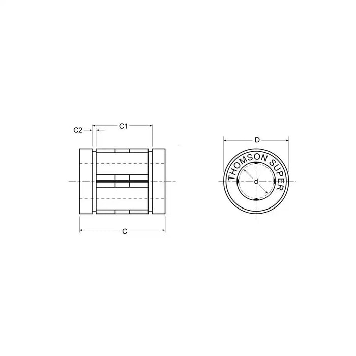 NB Systems TW12 Self-Aligning Ball Bushings - 3/4 Inch Linear Motion Bearings (Pack)