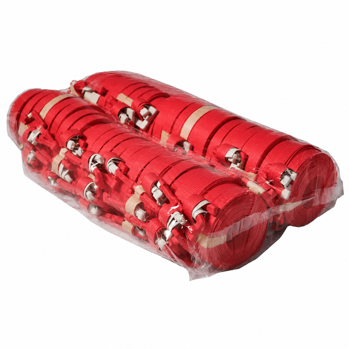 RED Encore Packaging Pre Cut Strapping w/Plastic Buckle, 1/2"W x 17'L, White, 500 Straps/Pack
