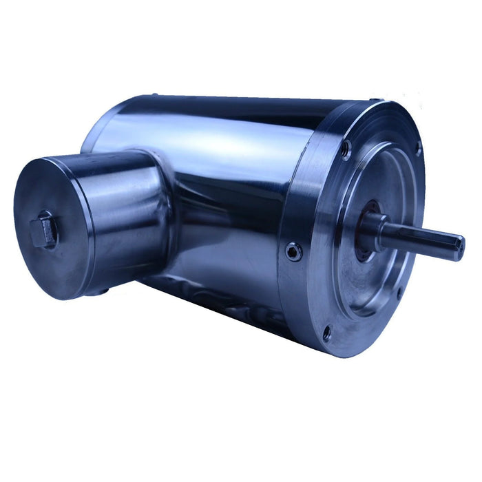 PREMIUM EFFICIENT STAINLESS STEEL MOTOR, TOTALLY ENCLOSED NON-VENTILATED, 1HP, 1800 RPM, 230/460V, 56CRD FRAME, C-FACE ROUND BODY (FOOTLESS) Model Number: SSPENV1-18-56CRD