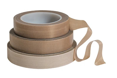 Silicone PTFE Coated Tape-Tan-3 Mil- 1 " X 36 Yds (No Liner) Core- Standard Plastic- 3" Diameter