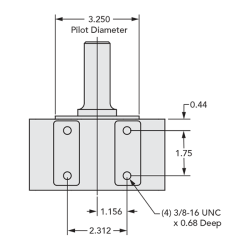 Zero Max 210 OVERHUNG LOAD ADAPTOR 1^ IP/OP - Innovations Parts Service,LLC